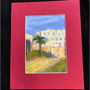 “Africa ” “An Original Watercolor /Mixed Media Painting Matted 5"x7"